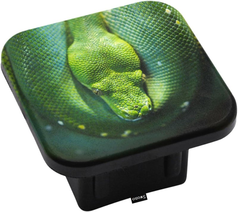 Swono Snake Hitch Cover Plug - Beautiful Green Snake 2" Compatible with Trailer Tube - Rubber Tow Cap for Hitch - Image 1